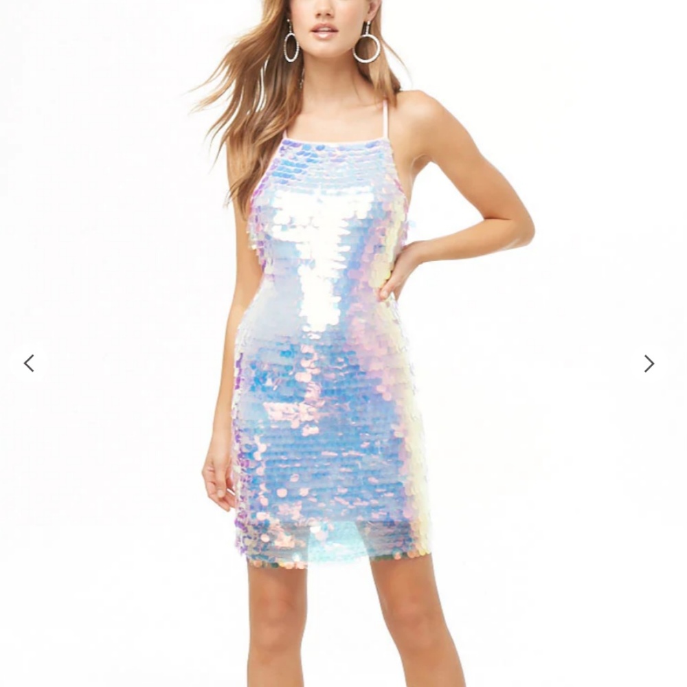 NWT Iridescent Sequin Cami Dress